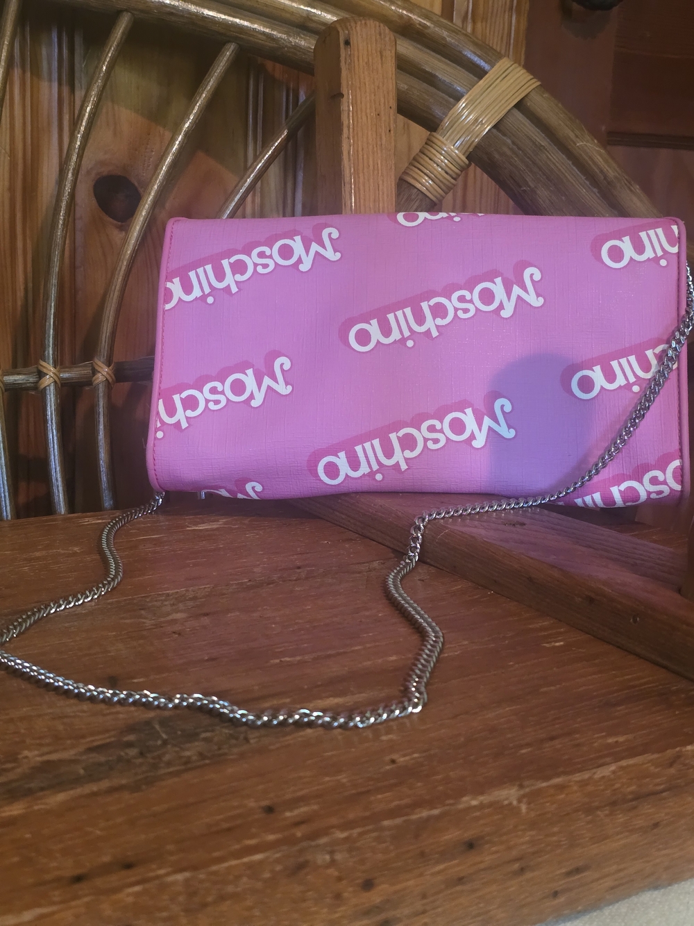 Moschino By Jeremy Scott Pink Barbie Logo Crossbody Bag - Picture 12 of 16